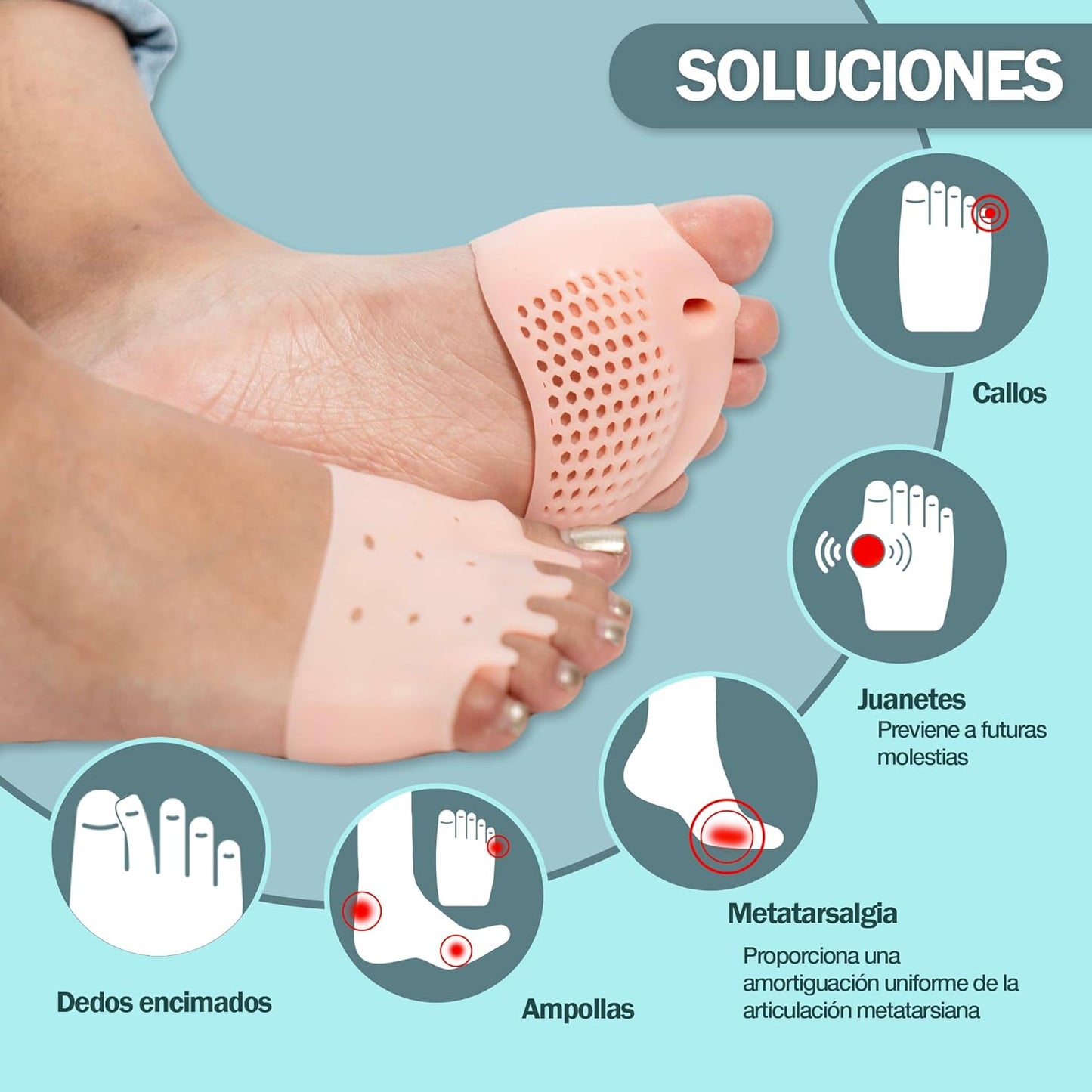 OrthoPad - Alivia el dolor causado por juanetes y dedos torcidos