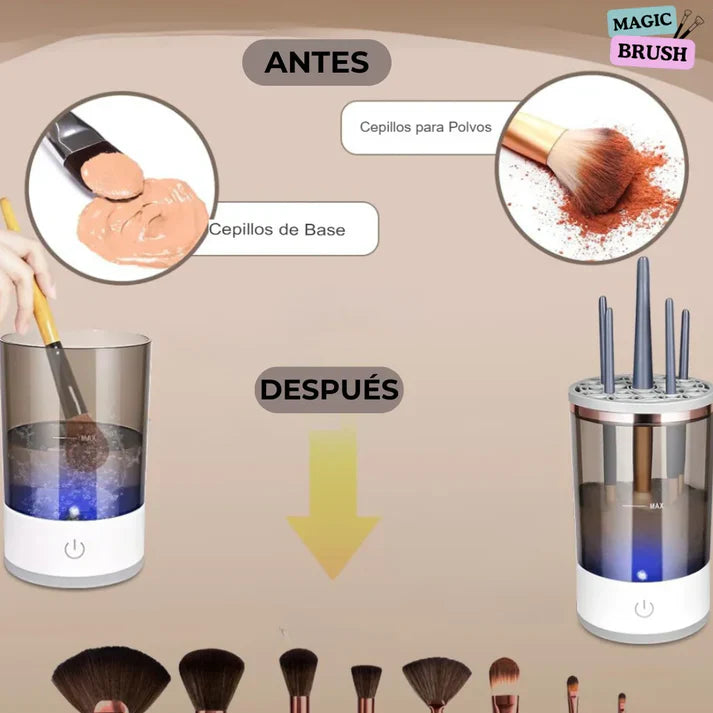BrushCare Magic limpiador de brochas de maquillaje eléctrico - [PROMOCIÓN DISPONIBLE SOLO HOY]