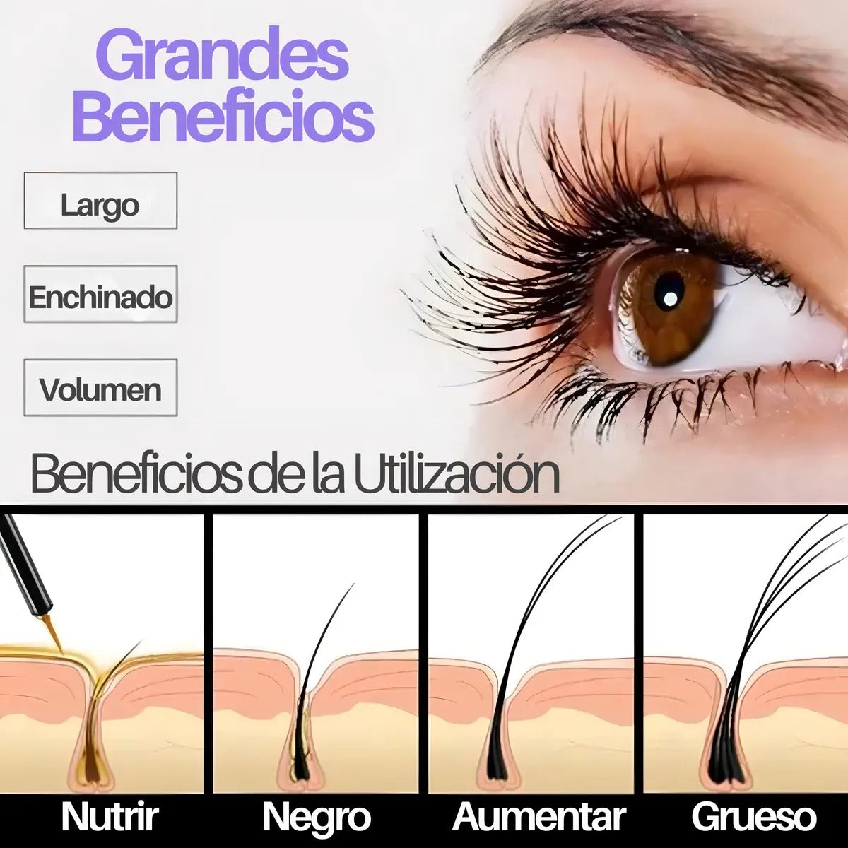 SERUM PARA CRECIMIENTO DE PESTAÑAS: Hace crecer naturalmente las pestañas en tan solo días